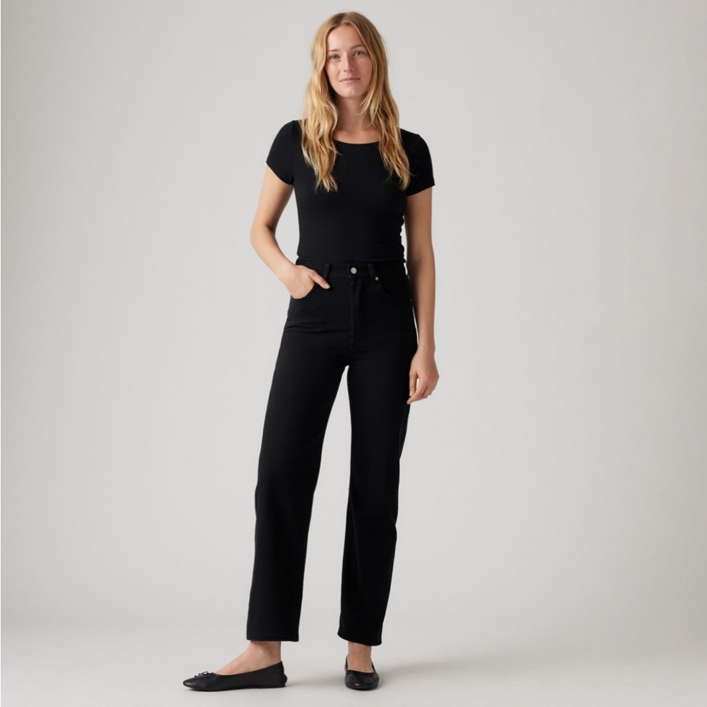 Levi’s Ribcage Straight Ankle Black Women's Jeans